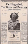 Hagenbeck Animals People Vintage Retro Advert Poster A4 Photo Print