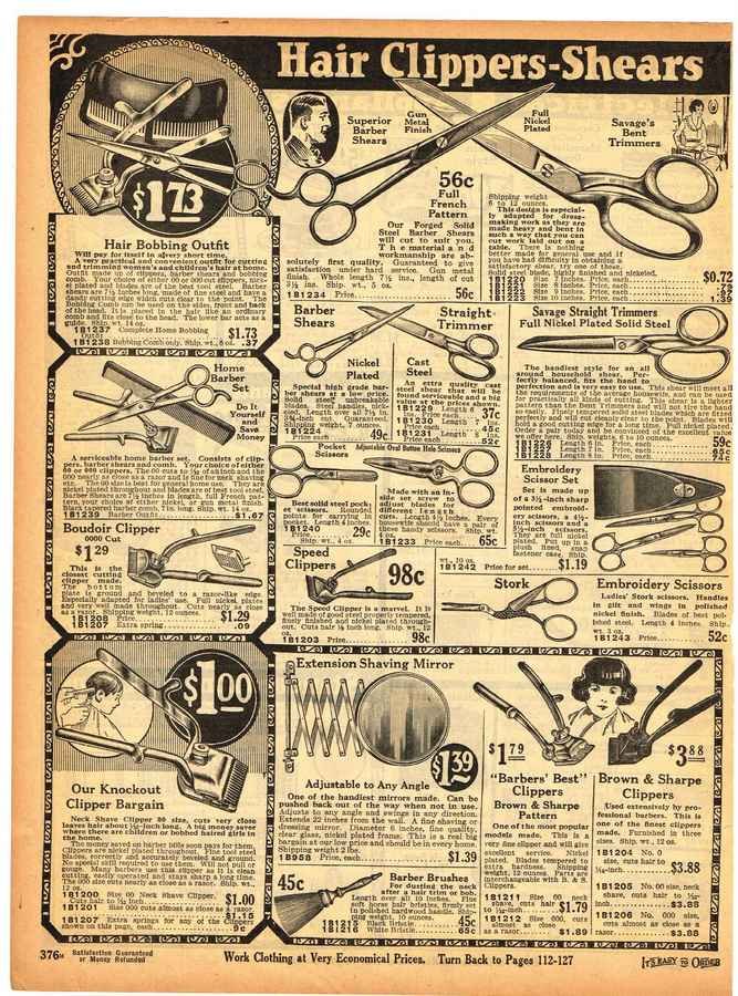 Hair Clippers Shears Home Barber 1930s barber advert A4 Photo Print