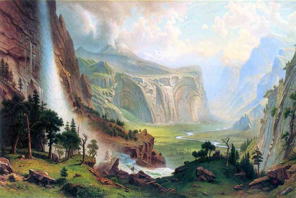 Half Dome In Yosemite Bierstadt A4 Photo Print