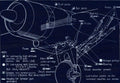 Halifax Blueprints engine undercarriage drawing A4 Photo Print