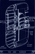 Halifax Blueprints fin rudder drawing A4 Photo Print