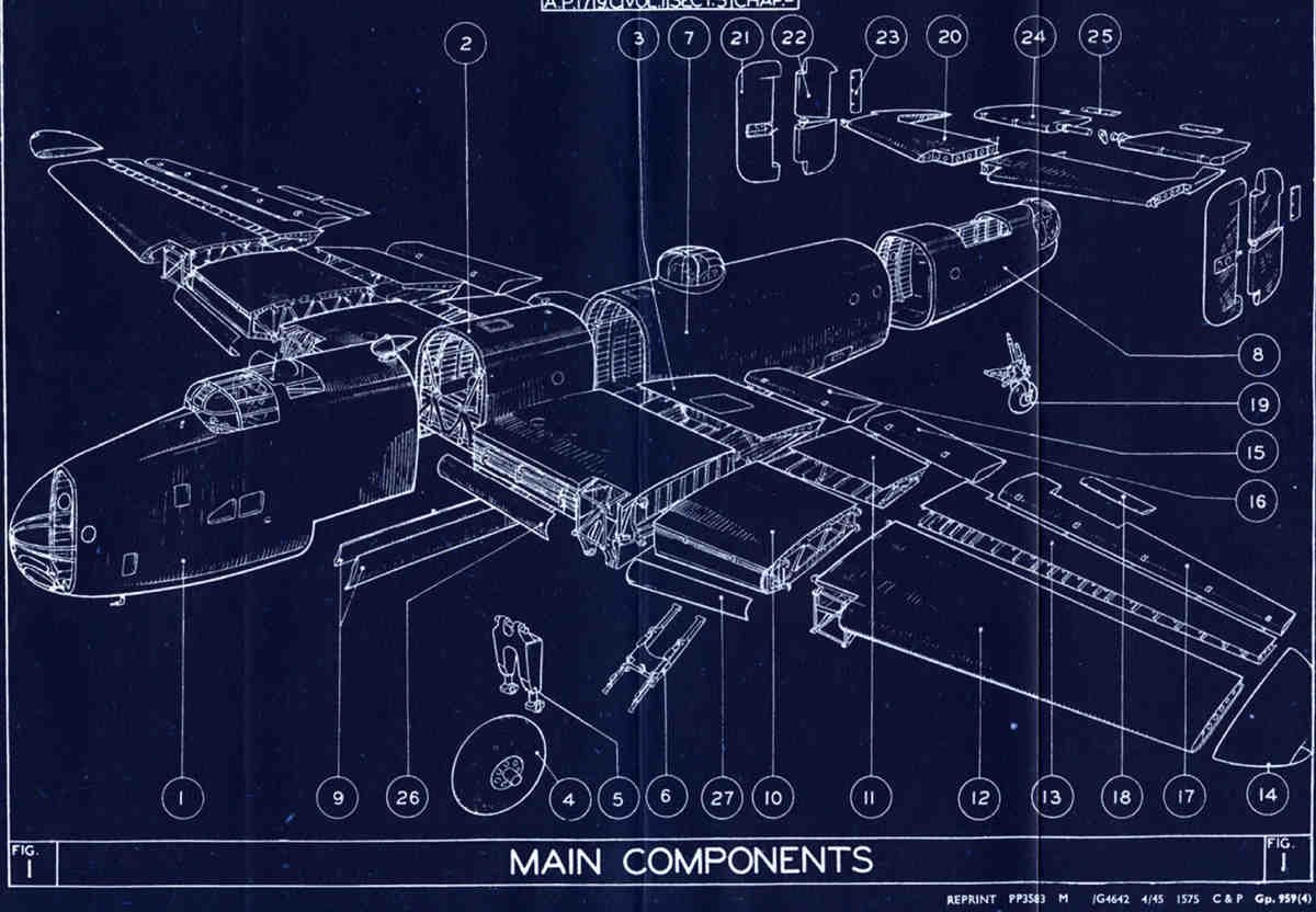 Halifax Blueprints main sections A4 Photo Print