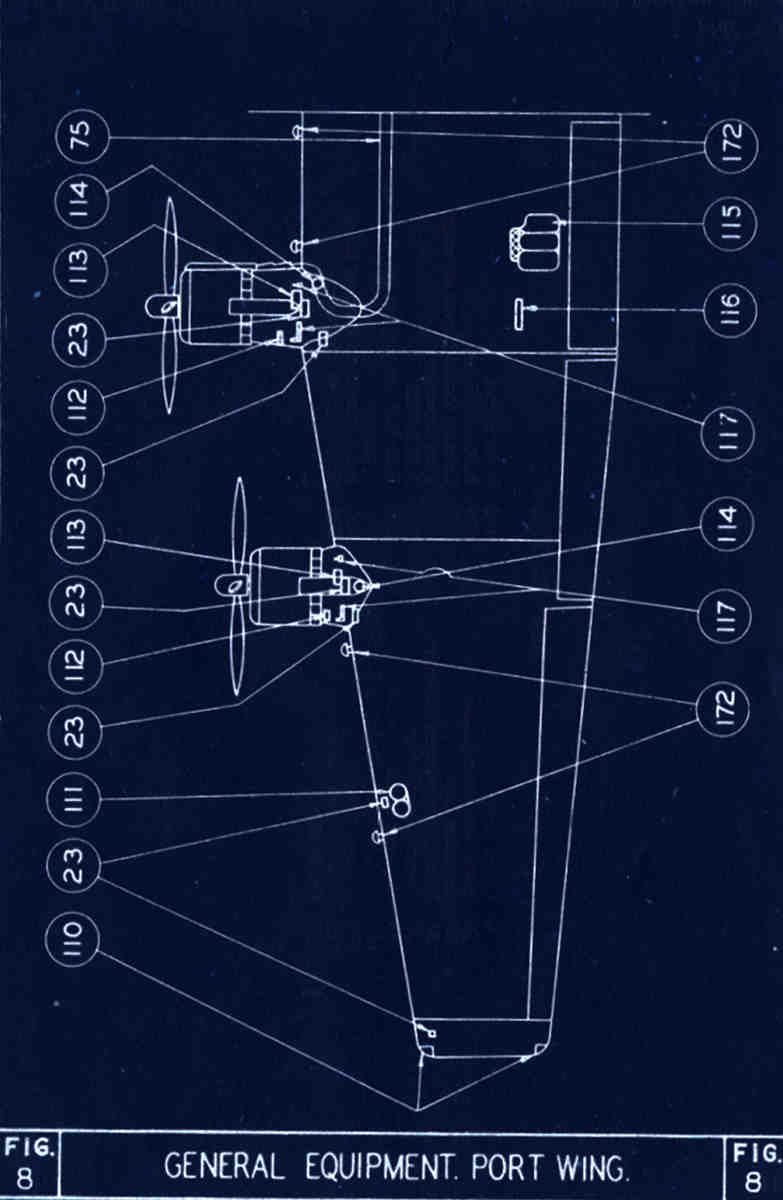 Halifax Blueprints port wing A4 Photo Print