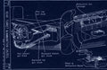 Halifax Blueprints rear turret & ammo chutes A4 Photo Print