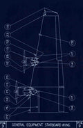 Halifax Blueprints starboard wing A4 Photo Print
