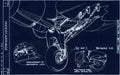 Halifax Blueprints undercarriage A4 Photo Print