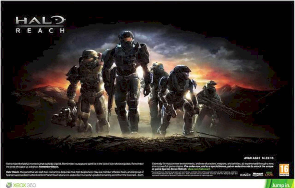 Halo Reach Spartans Vintage Retro Advert Poster A4 Photo Print