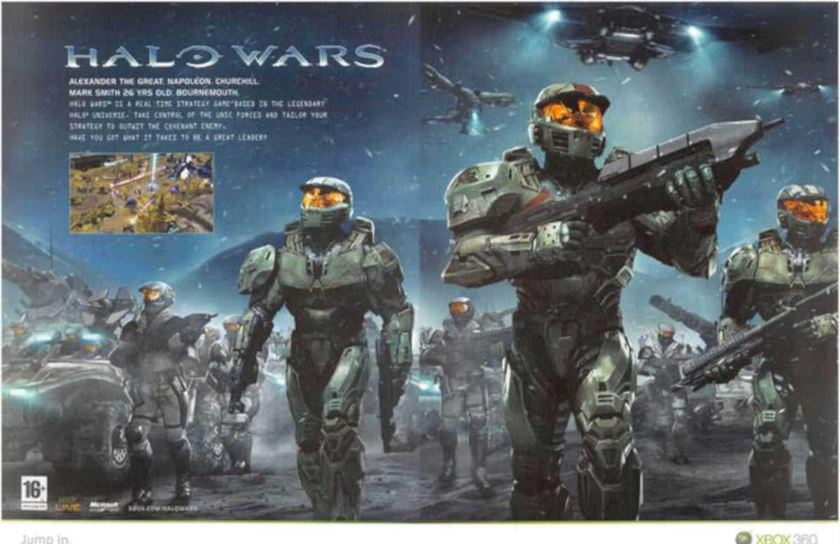 Halo Wars Spartan Vintage Retro Advert Poster A4 Photo Print