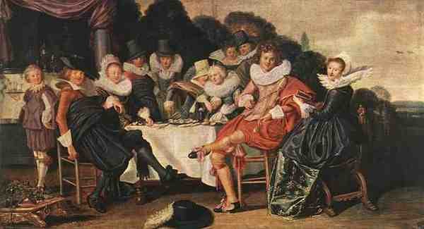 Hals Dirck Amusing Party In The Open Air A4 Photo Print