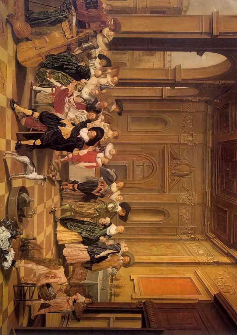 Hals Dirck Banquet Scene In A Renaissance Hall 2 A4 Photo Print