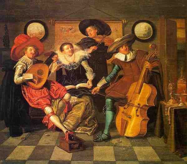 Hals Dirck Musicians A4 Photo Print