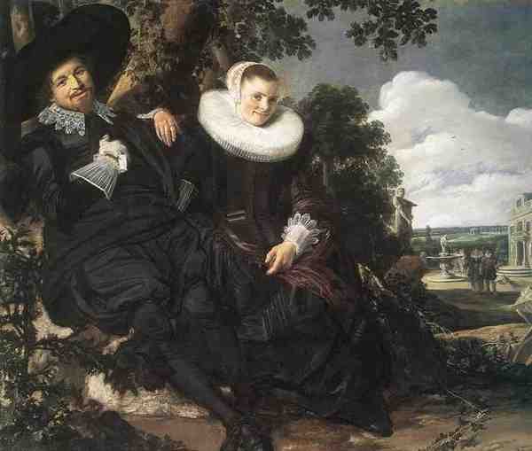Hals Frans Married Couple In A Garden A4 Photo Print