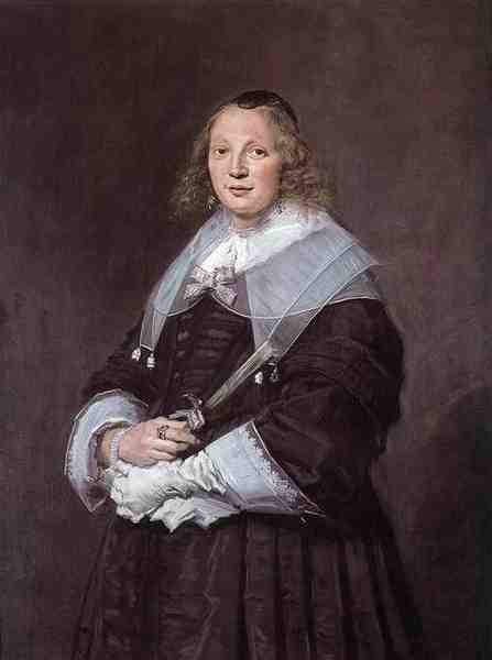Hals Frans Portrait Of A Standing Woman A4 Photo Print