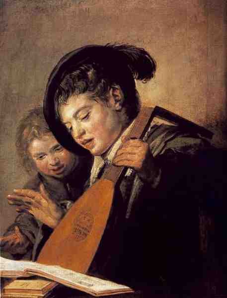 Hals Frans Two Boys Singing A4 Photo Print