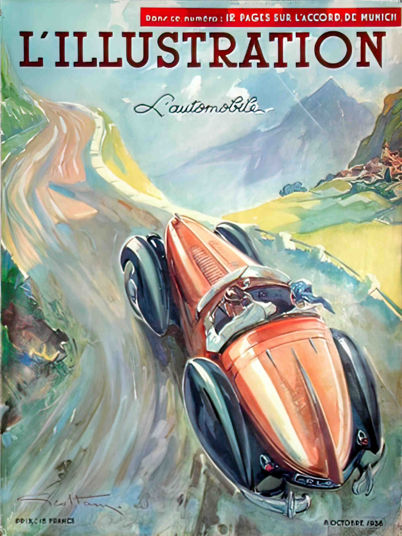 HamIllustrOrangCar Advert A4 Photo Print