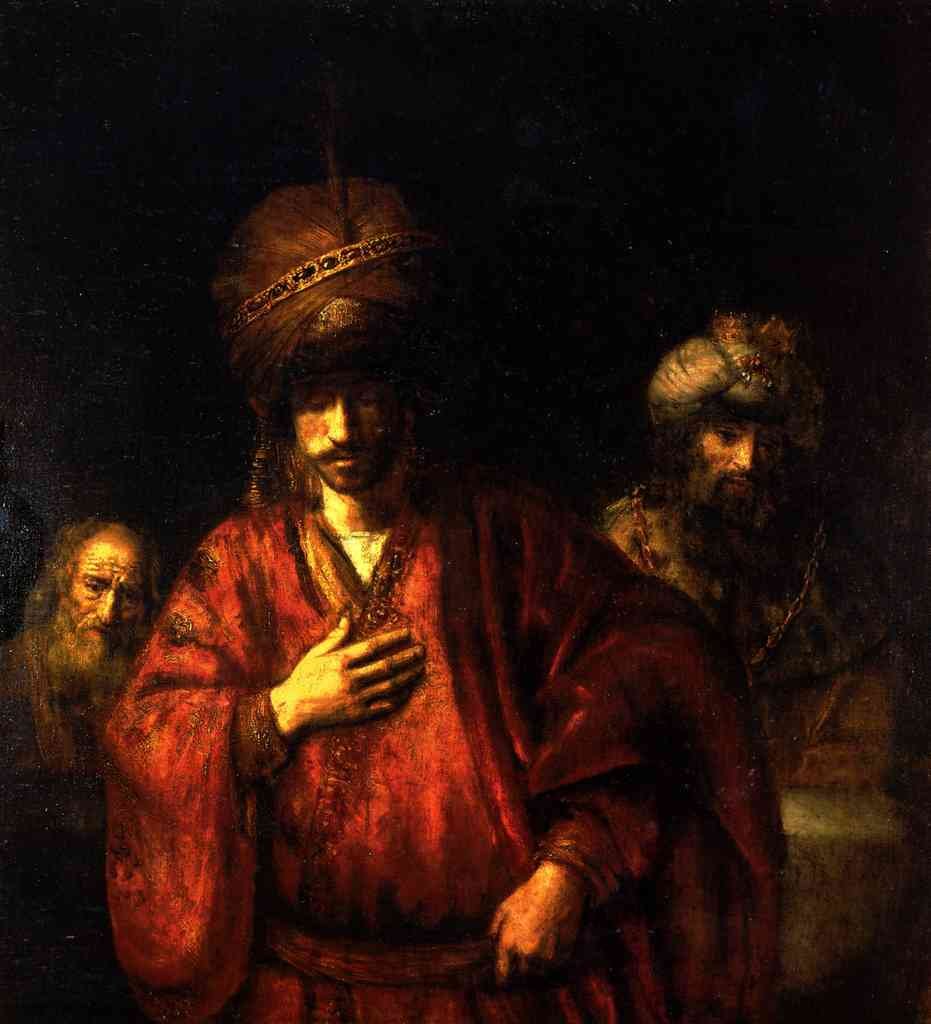 Haman In Disgrace Rembrandt A4 Photo Print