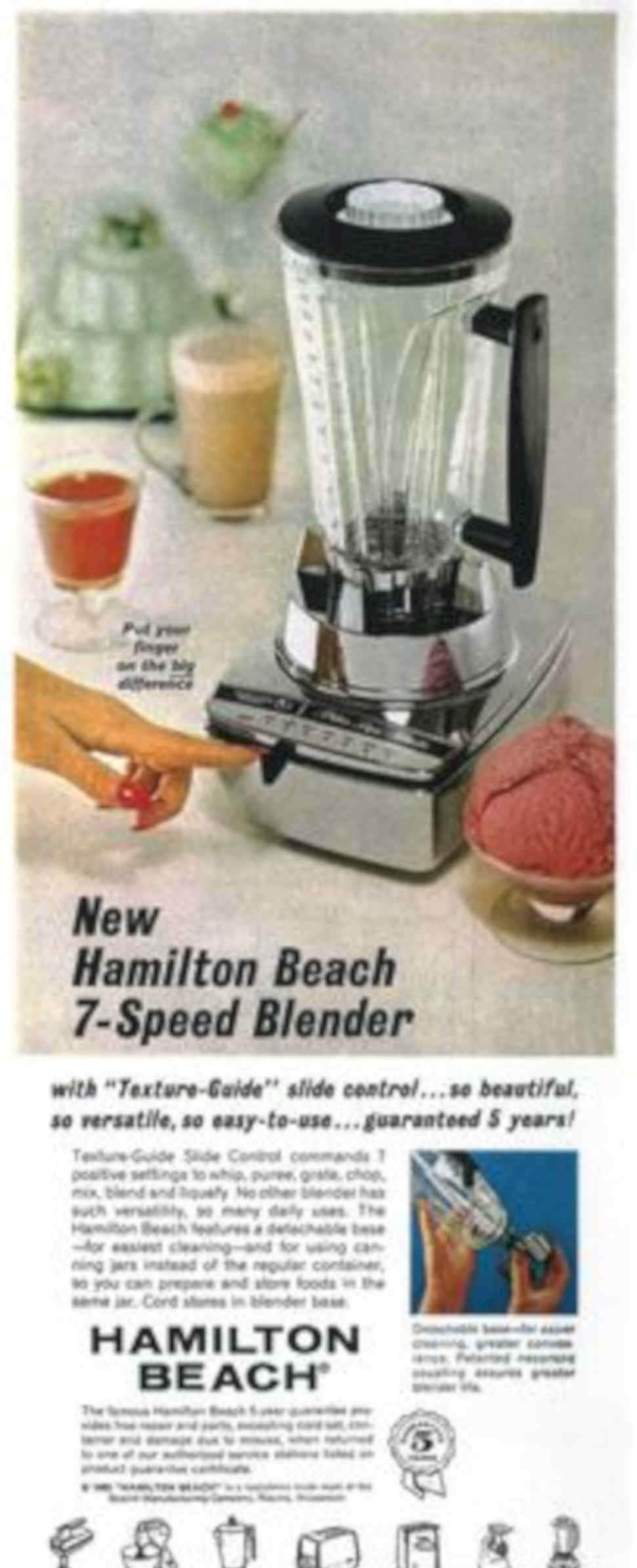 Hamilton Beach Blender Vintage Retro Advert Poster A4 Photo Print