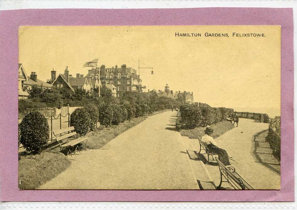 Hamilton Gardens Felixstowe Suffolk Dated 1916 Vintage A4 Photo Print