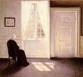 Hammershoi Vilhelm A Woman Reading By A Window Art A4 Photo Print