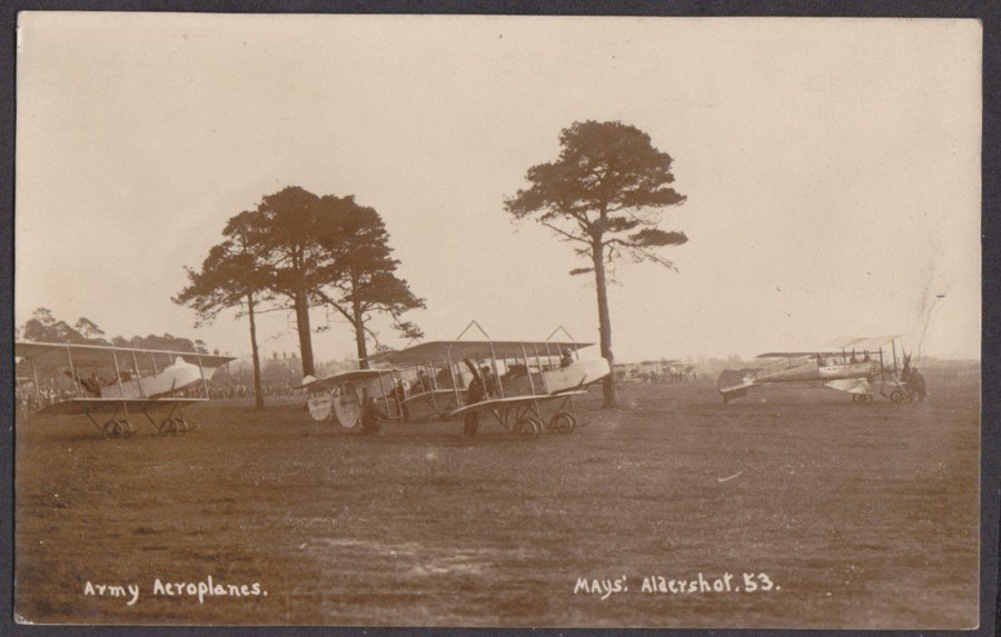 Hampshire Aldershot Ww1 Army Aeroplanes On Ground Vintage A4 Photo Print