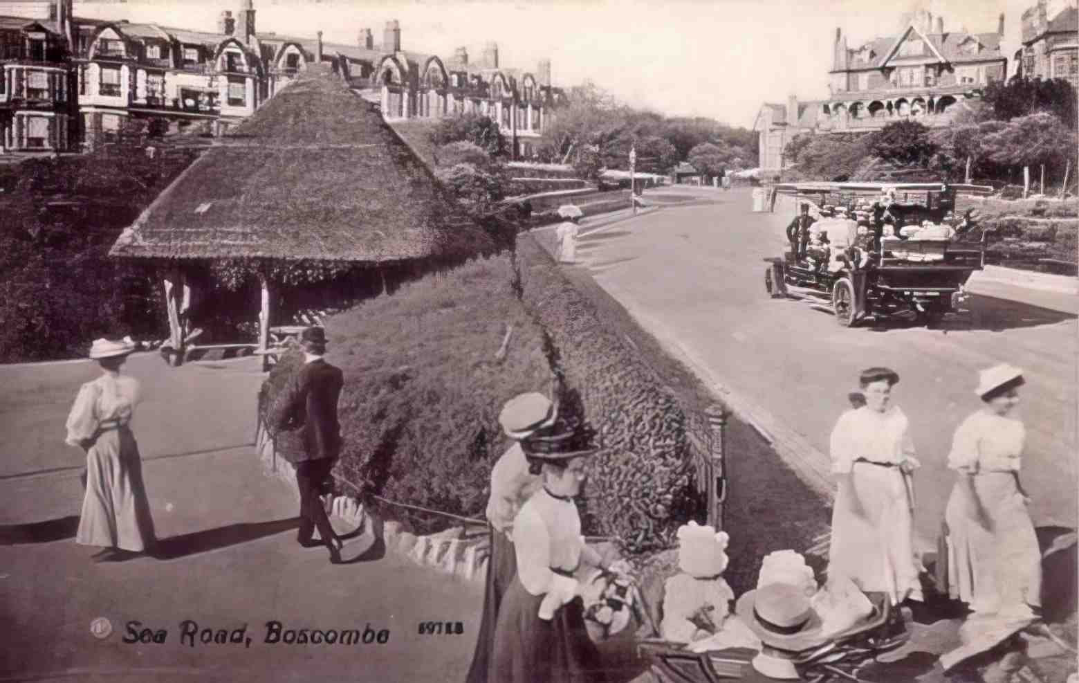 Hampshire Boscombe Sea View 1900s Vintage A4 Photo Print