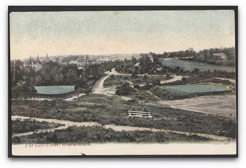 Hampshire Bournemouth The Golf Links Couple On Seat Rural Vintage A4 Photo Print