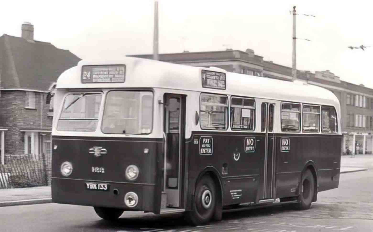 Hampshire Cosham Single Decker Bus 1950s Vintage A4 Photo Print