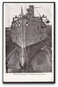 Hampshire Portsmouth Dockyard Unnamed Battleship In Dry Dock Vintage A4 Photo Print