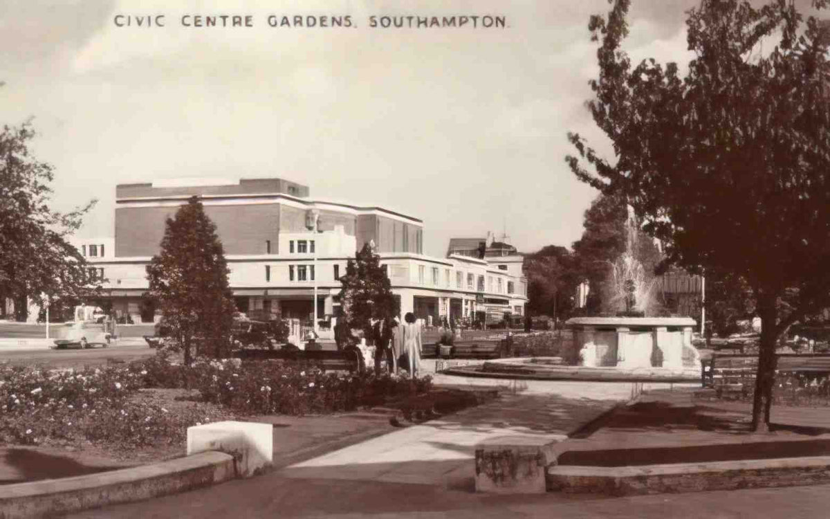 Hampshire Southampton Civic Centre Gardens Vintage A4 Photo Print
