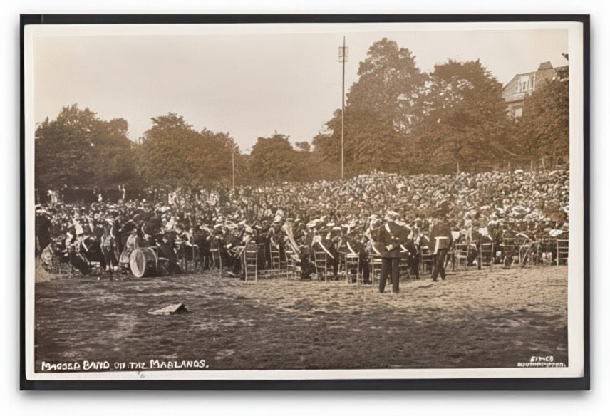 Hampshire Southampton Massed Military Band Perform On The Marlands 2 Vintage A4 Photo Print
