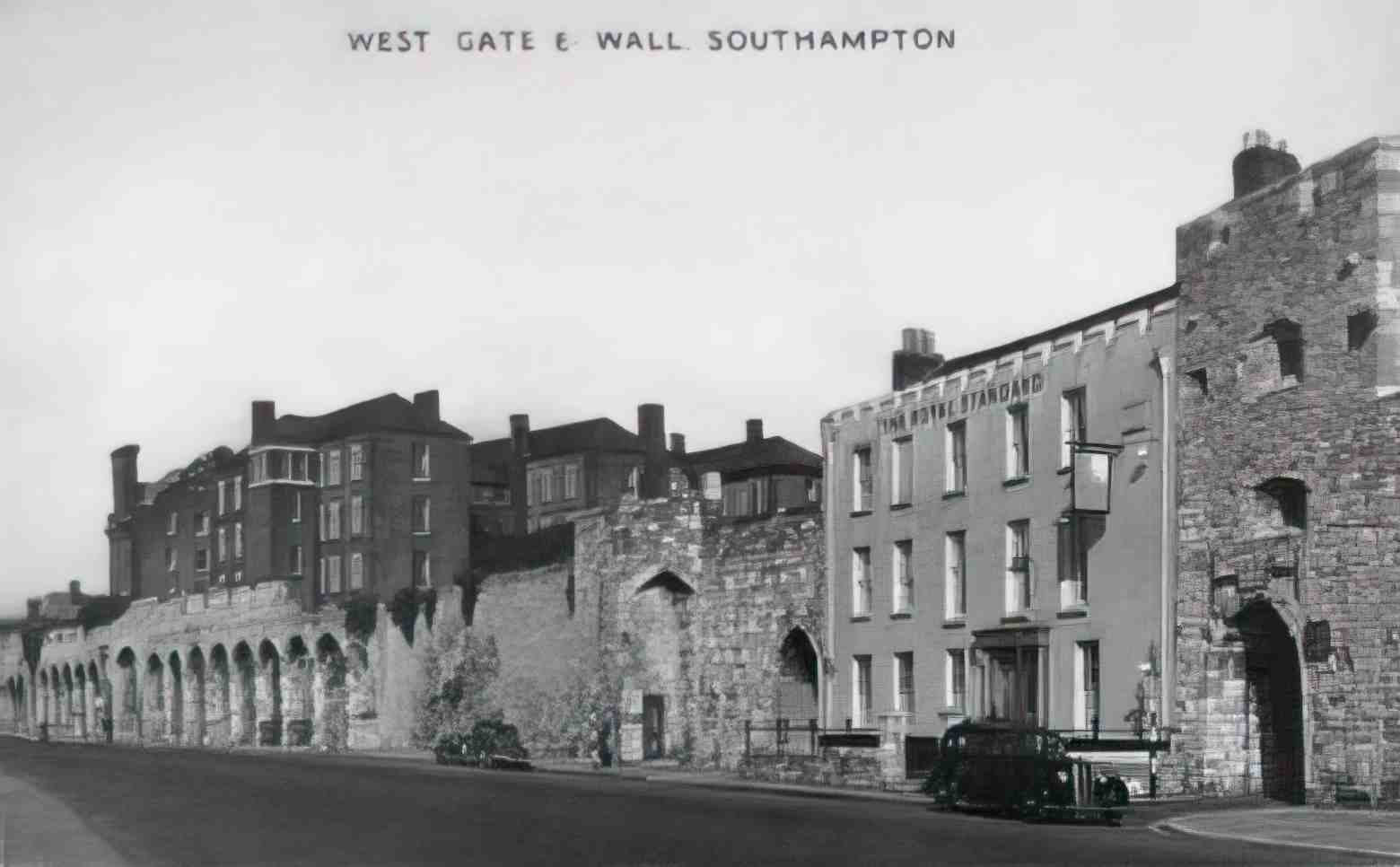 Hampshire Southampton West Gate and Wall Vintage A4 Photo Print