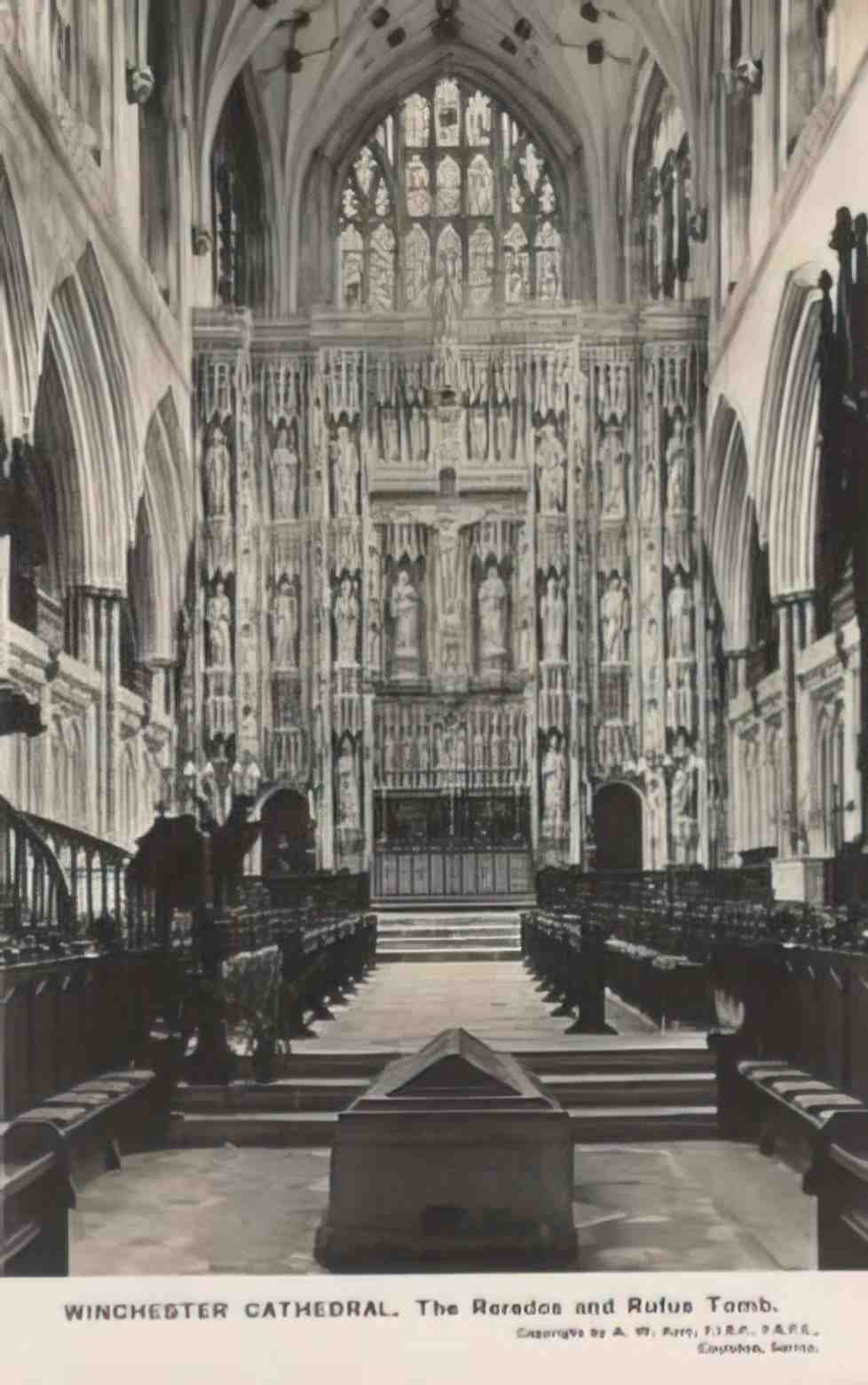 Hampshire Winchester Cathedral II Vintage A4 Photo Print