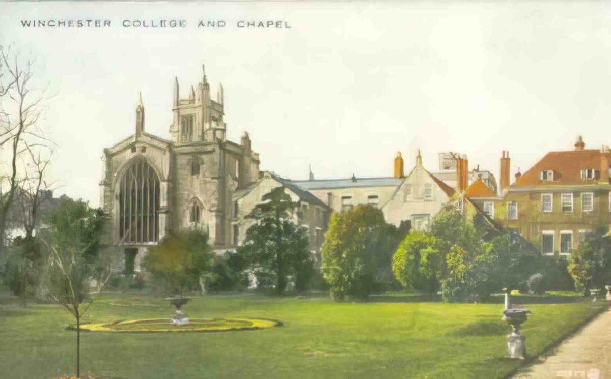 Hampshire Winchester College and Chapel Vintage A4 Photo Print
