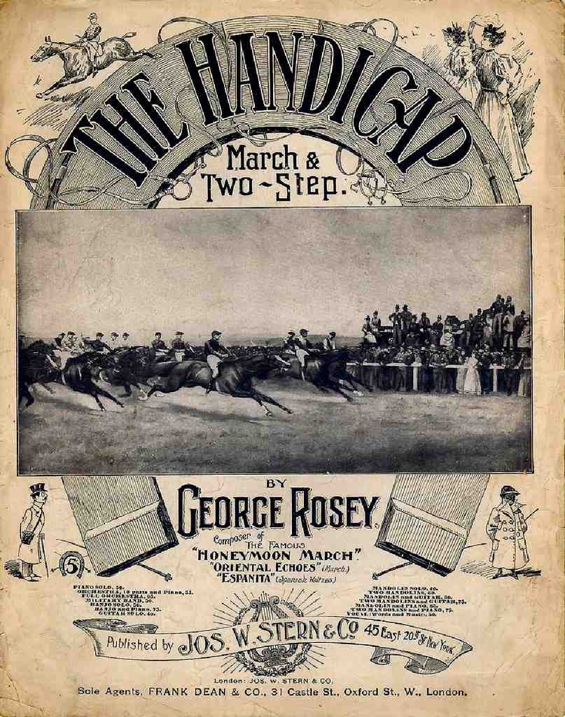 Handicap 1890s Horse 001 Vintage A4 Photo Print