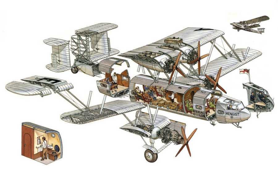 Handley Page H.P cutaway A4 Photo Print