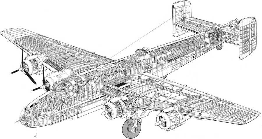 Handley Page Halifax cutaway A4 Photo Print