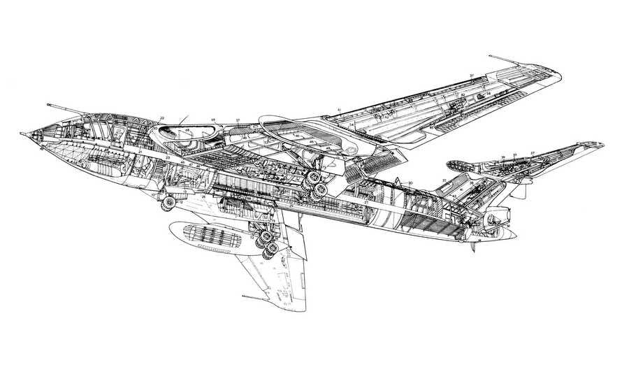 Handley Page Victor cutaway A4 Photo Print