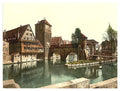 Hangman Bridge Nuremberg Bavaria Vintage A4 Photo Print