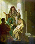 Hannah And Simeon In The Temple Rembrandt A4 Photo Print