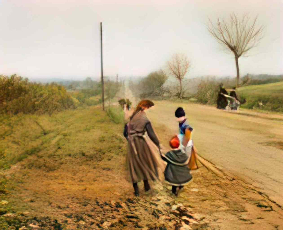 Hans Andersen Brendekilde h a brendekilde born pa landevej 1900s Art A4 Photo Print