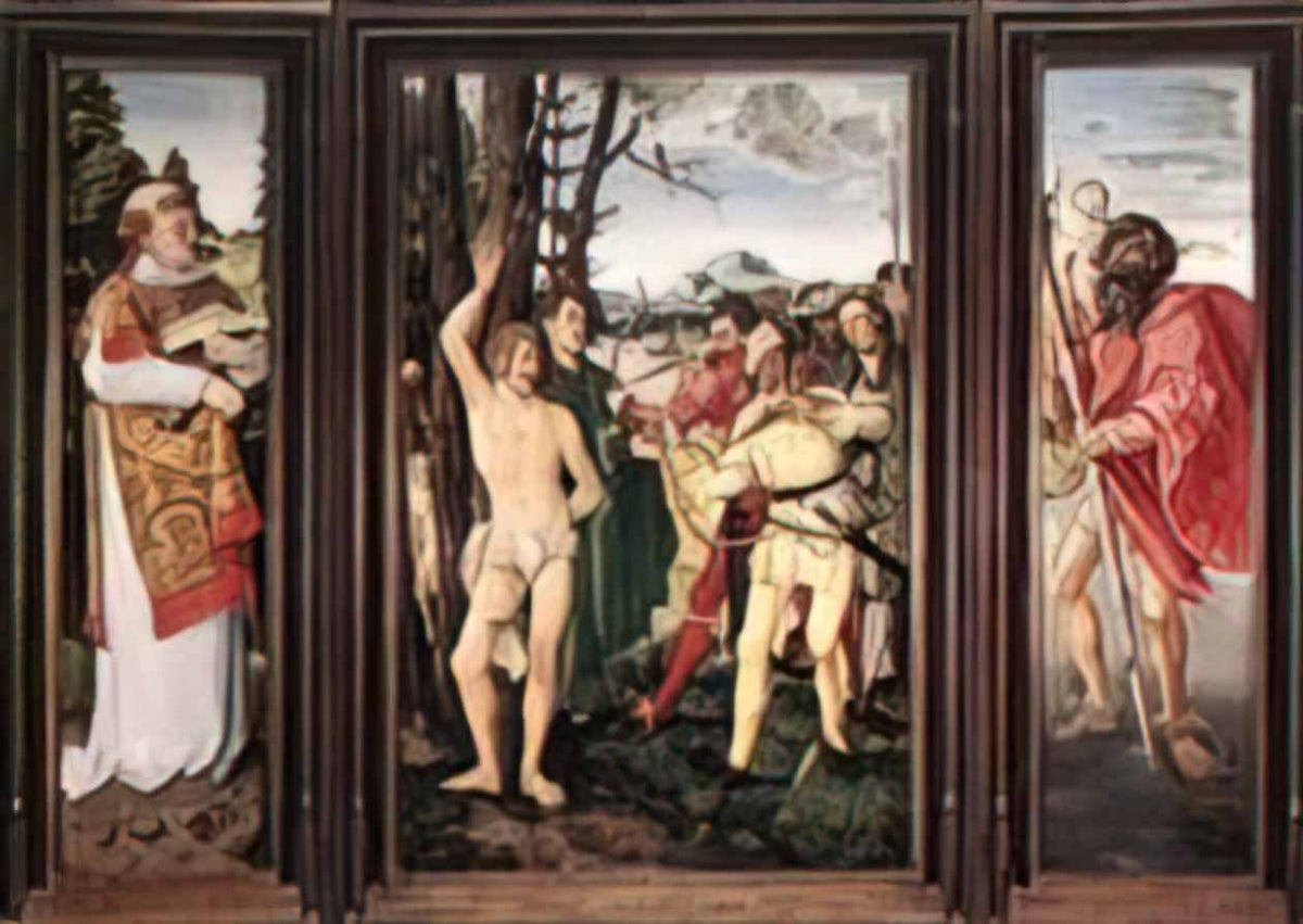 Hans Baldung st sebastian altarpiece 1507 Art A4 Photo Print