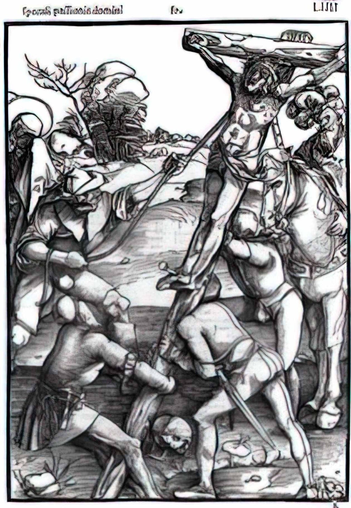 Hans Baldung the erection of the cross 1507 Art A4 Photo Print