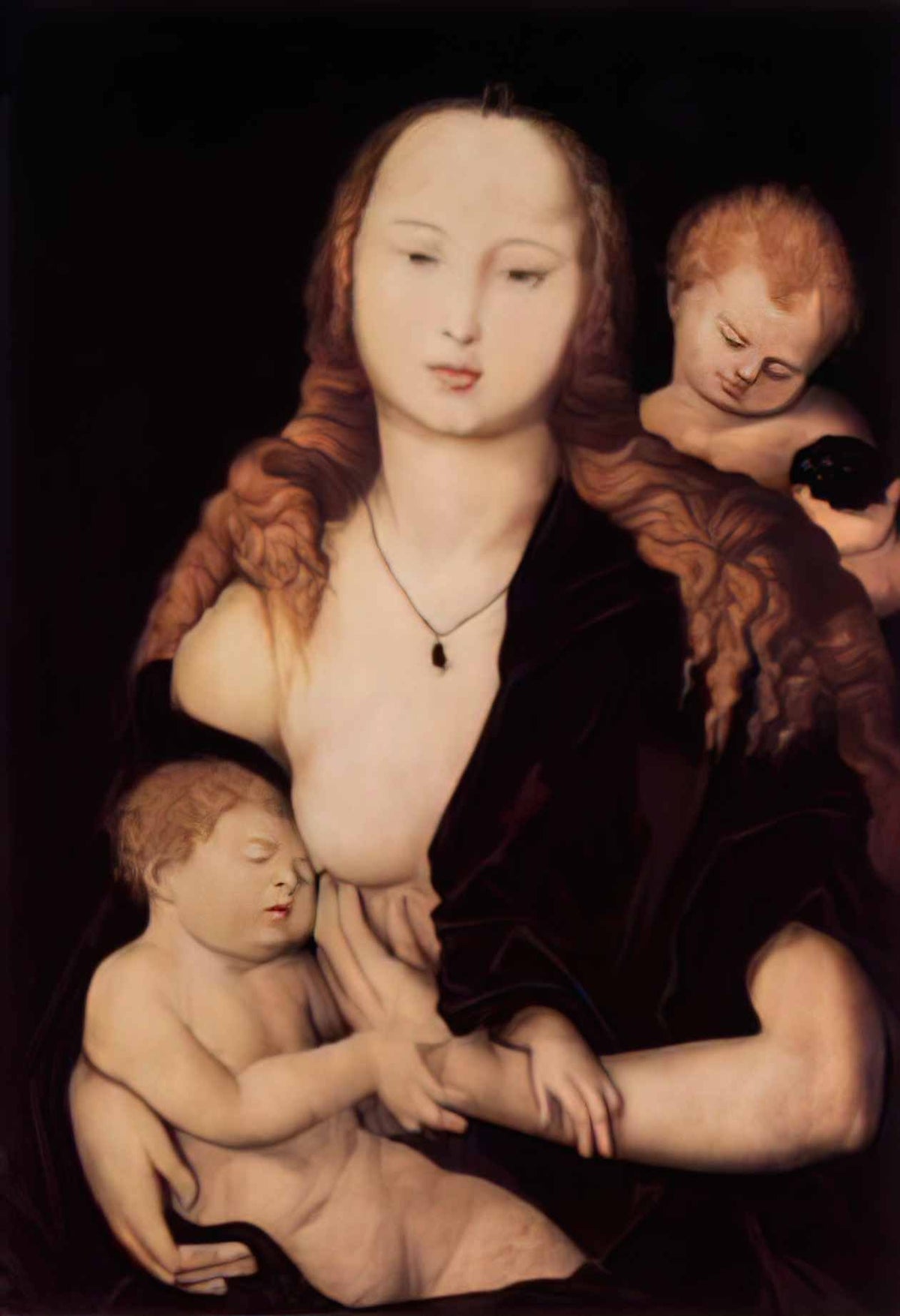 Hans Baldung virgin and child 1540 Art A4 Photo Print