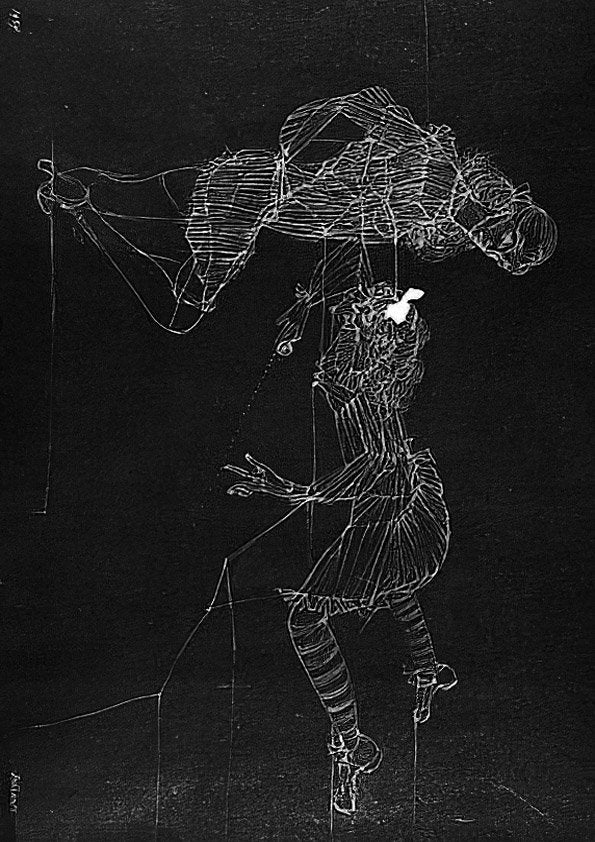 Hans Bellmer untitled double sided portrait of unica z rn verso 1954 2 A4 Photo Print