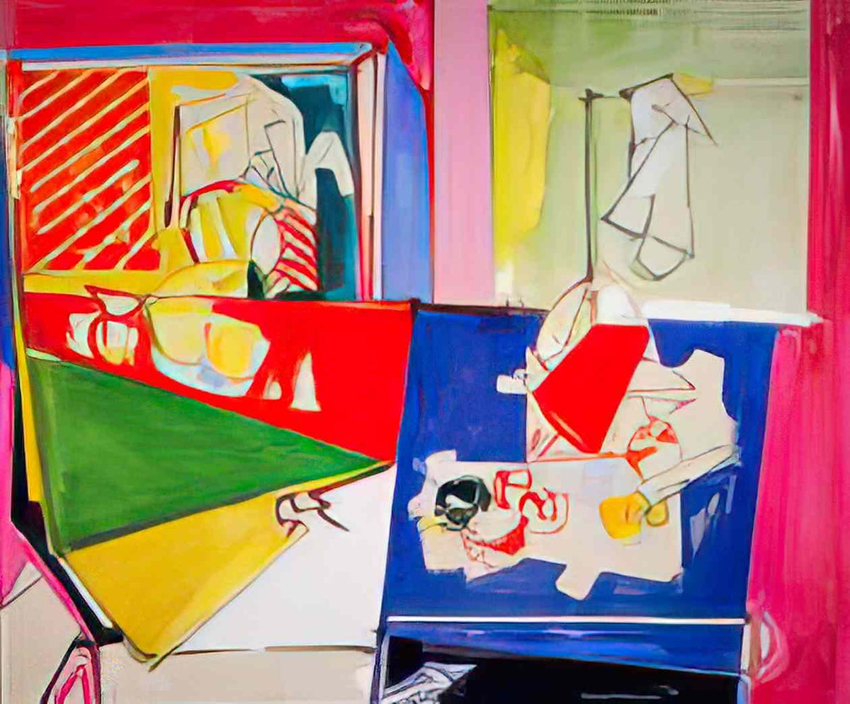 Hans Hofmann magenta and blue 1950 Art A4 Photo Print