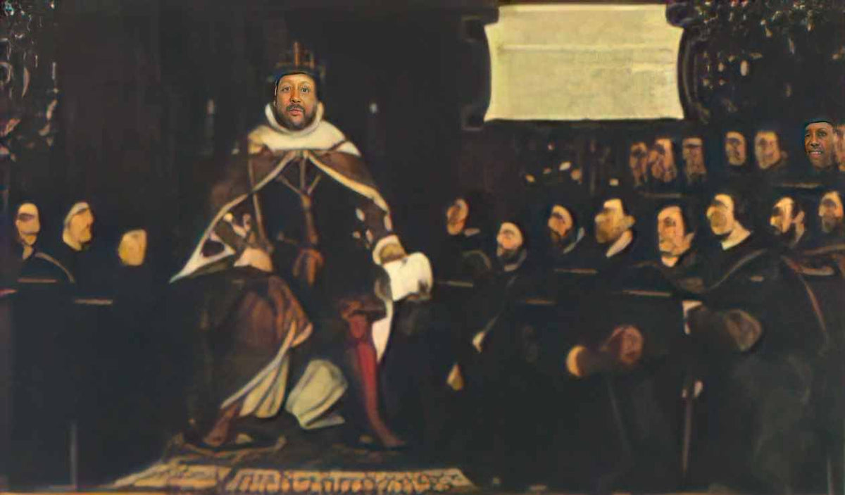 Hans Holbein Younger henry viii handing over a charter to thomas vica Art A4 Photo Print