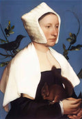 Hans Holbein Younger lady with a squirrel and a starling Art A4 Photo Print
