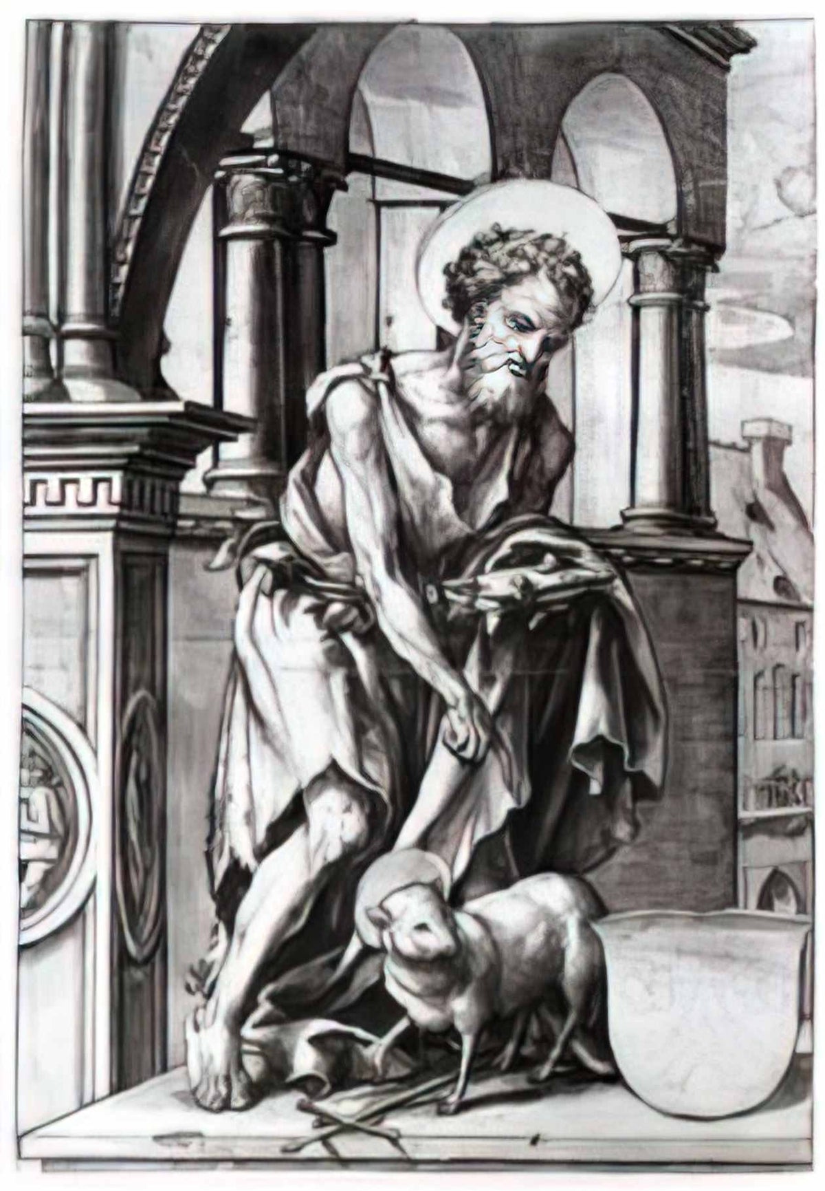 Hans Holbein Younger st john the baptist Art A4 Photo Print