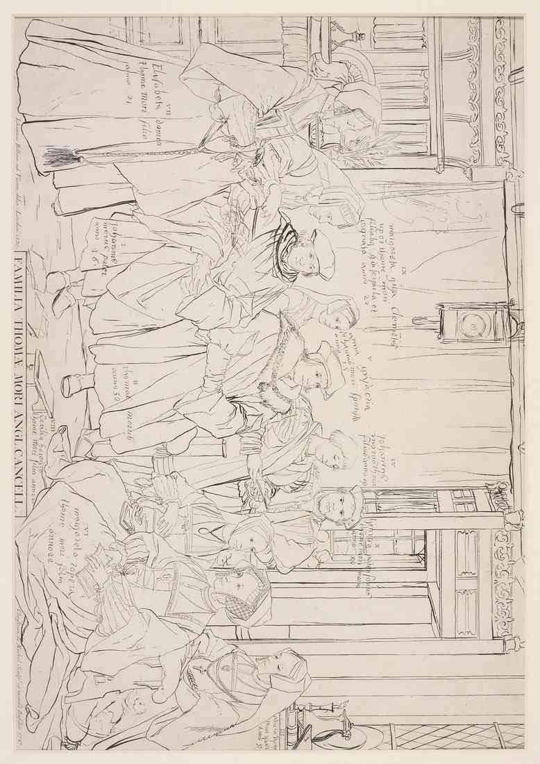 Hans Holbein Younger study for the family portrait of thomas more 2 A4 Photo Print