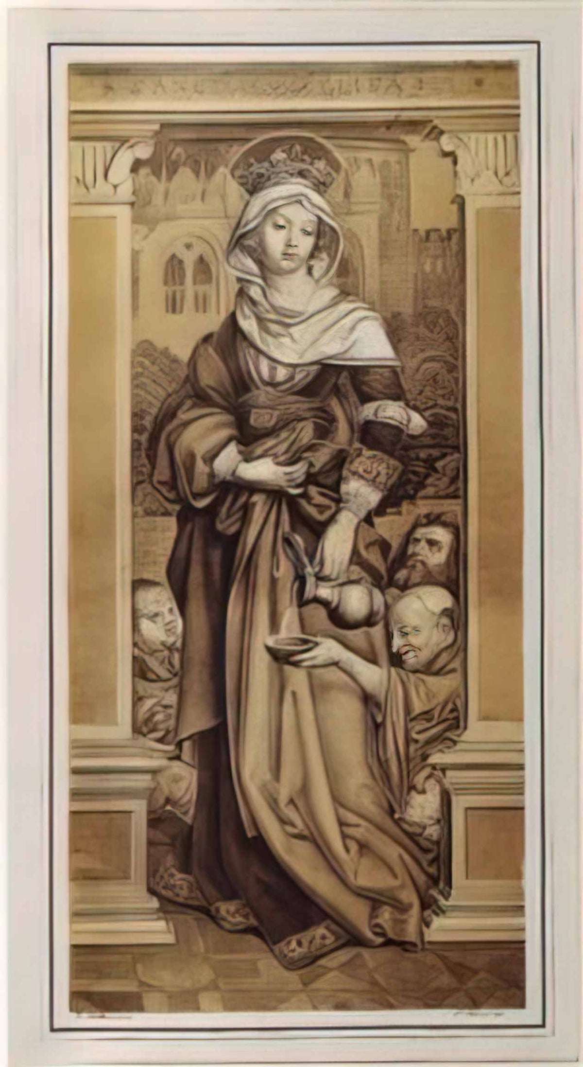 Hans Holbein the Elder holbein st elisabeth piloty litho c1817 Art A4 Photo Print